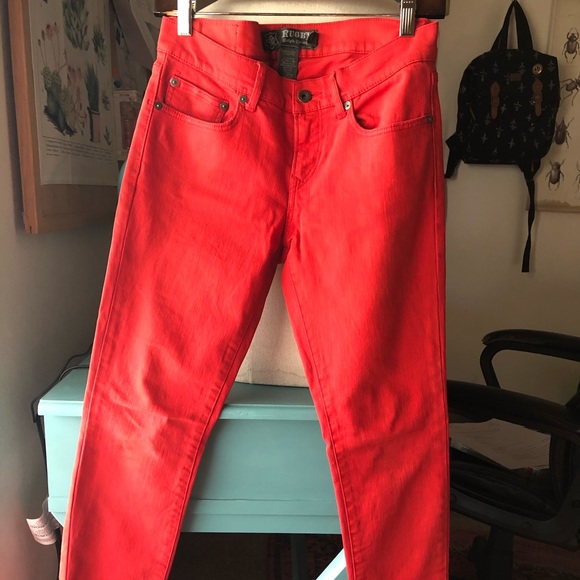 Red denim. - Picture 3 of 5